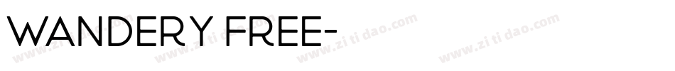 Wandery Free字体转换